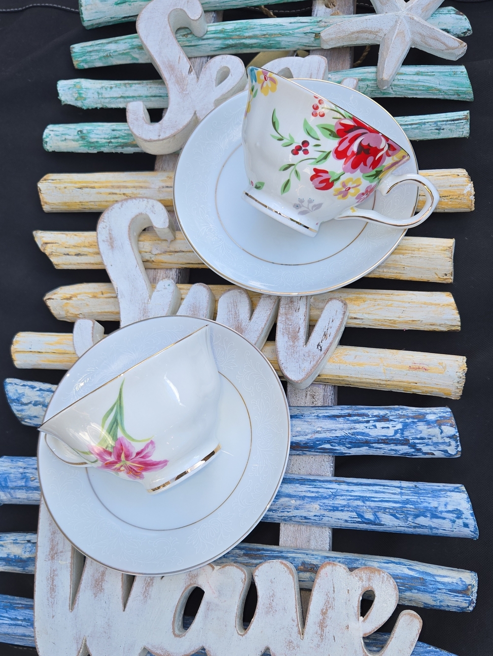 Bone China Teacup and Saucer Set